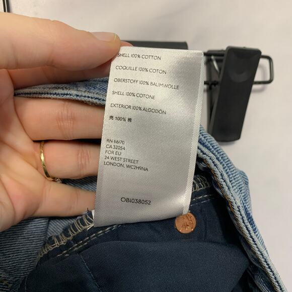 We The Free Free People Dakota Distressed Straight Leg Jeans Sz 26 Medium Wash - Picture 6 of 6